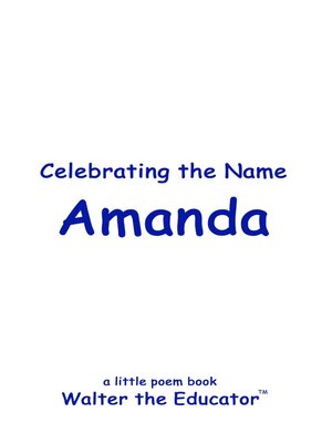 cover image of Celebrating the Name Amanda